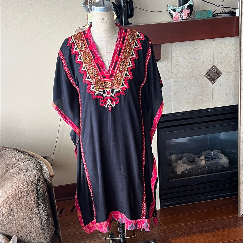 Ritu Kumar ikat embroidered kaftan